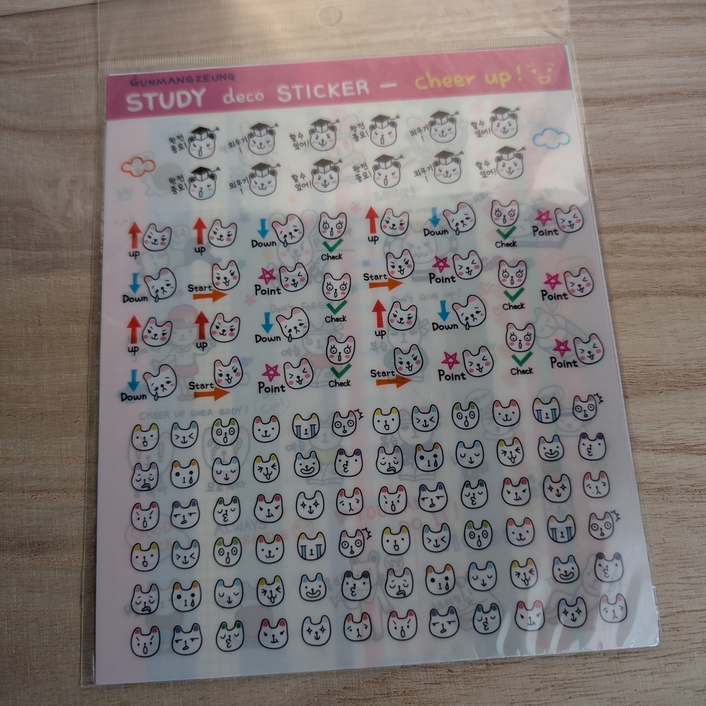 Cute Cat And Bunny Stickers Study Deco Stickers